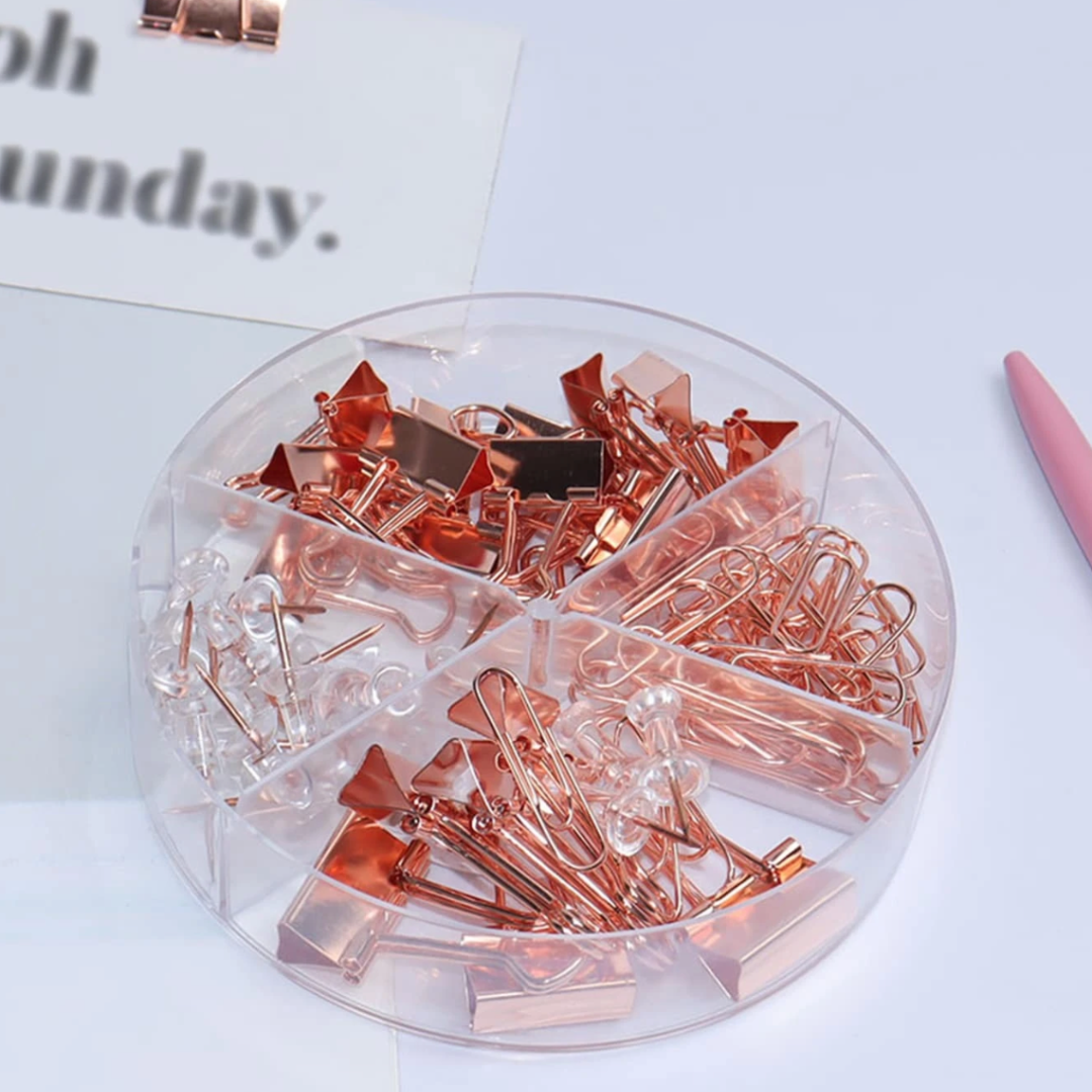 Rose Gold desk accessories Pins & Clips