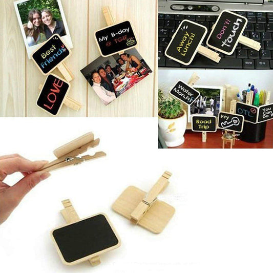 Mini Chalkboards with Clips 2 pcs