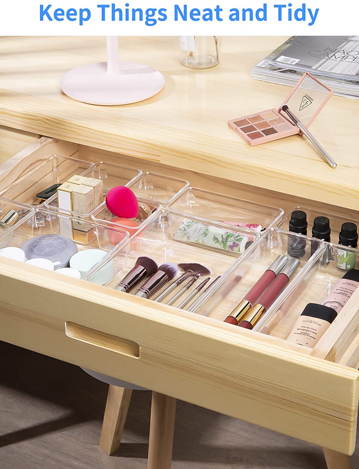 8 pcs drawer organizers