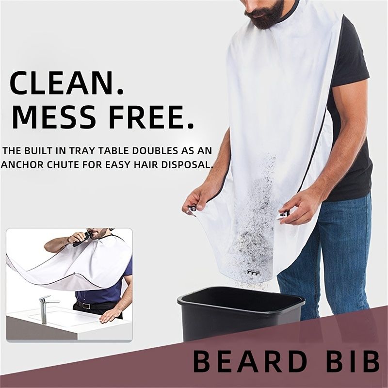 Mess-Free Beard And Mustache Shaving Apron 🪒