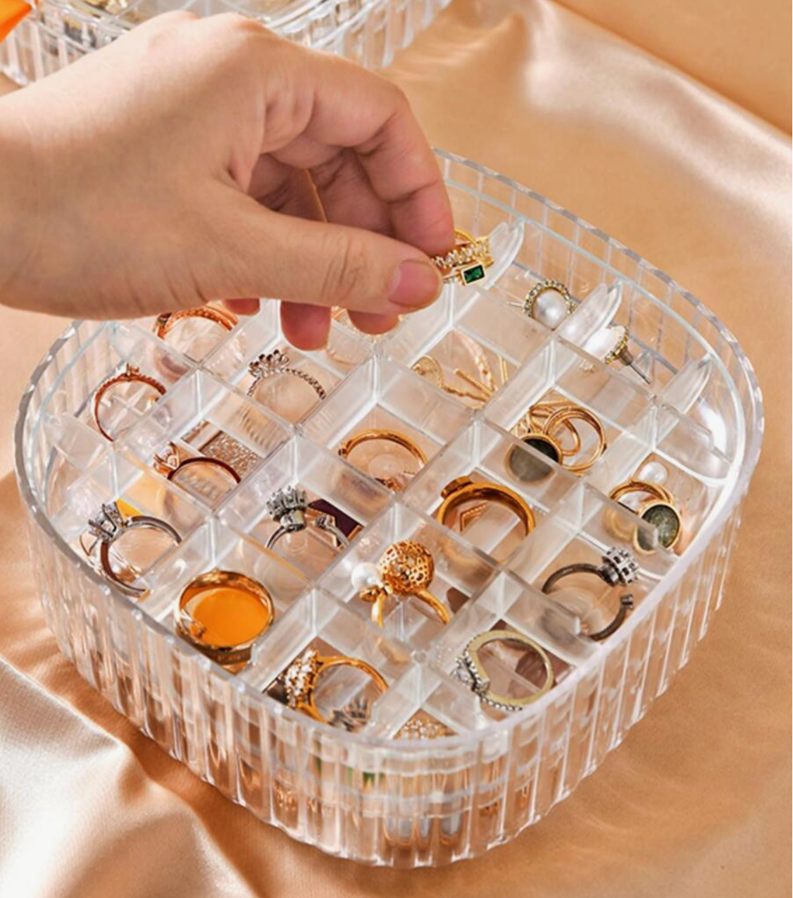 3 layers jewelry organizer storage