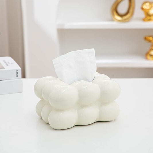 White Ceramic Tissue Box