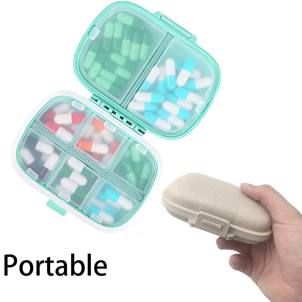 8 Compartments Travel Pill Box Organizer