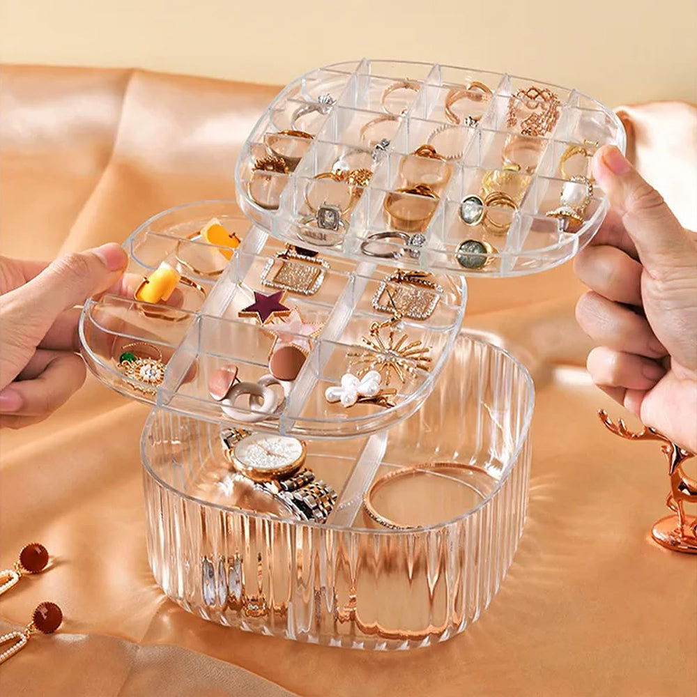 3 layers jewelry organizer storage