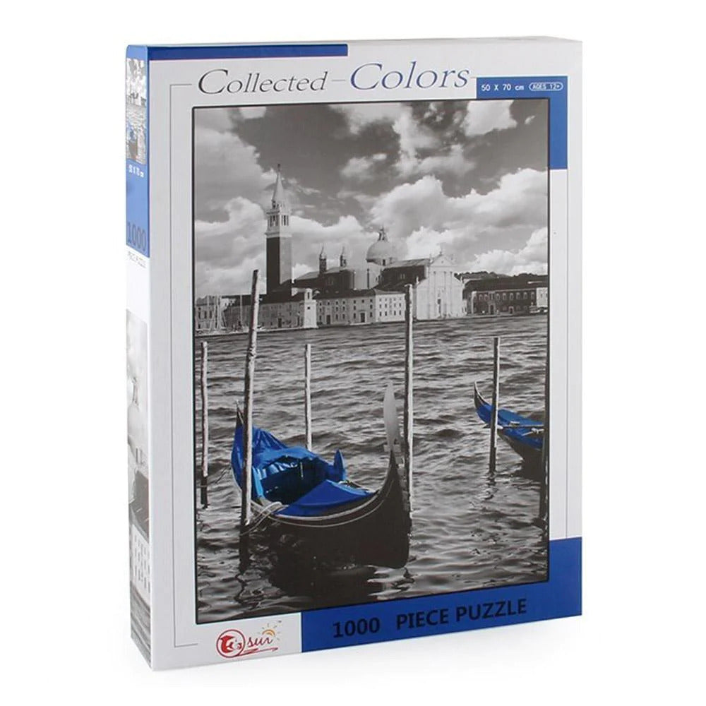 Black and White Venice Scenery Puzzle 1000 pieces